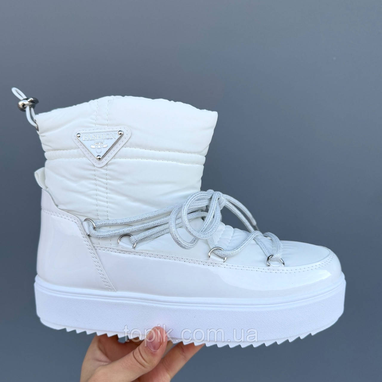 Дутики жіночі зимові білі Дутики женские зимние белые (Код: 3521)