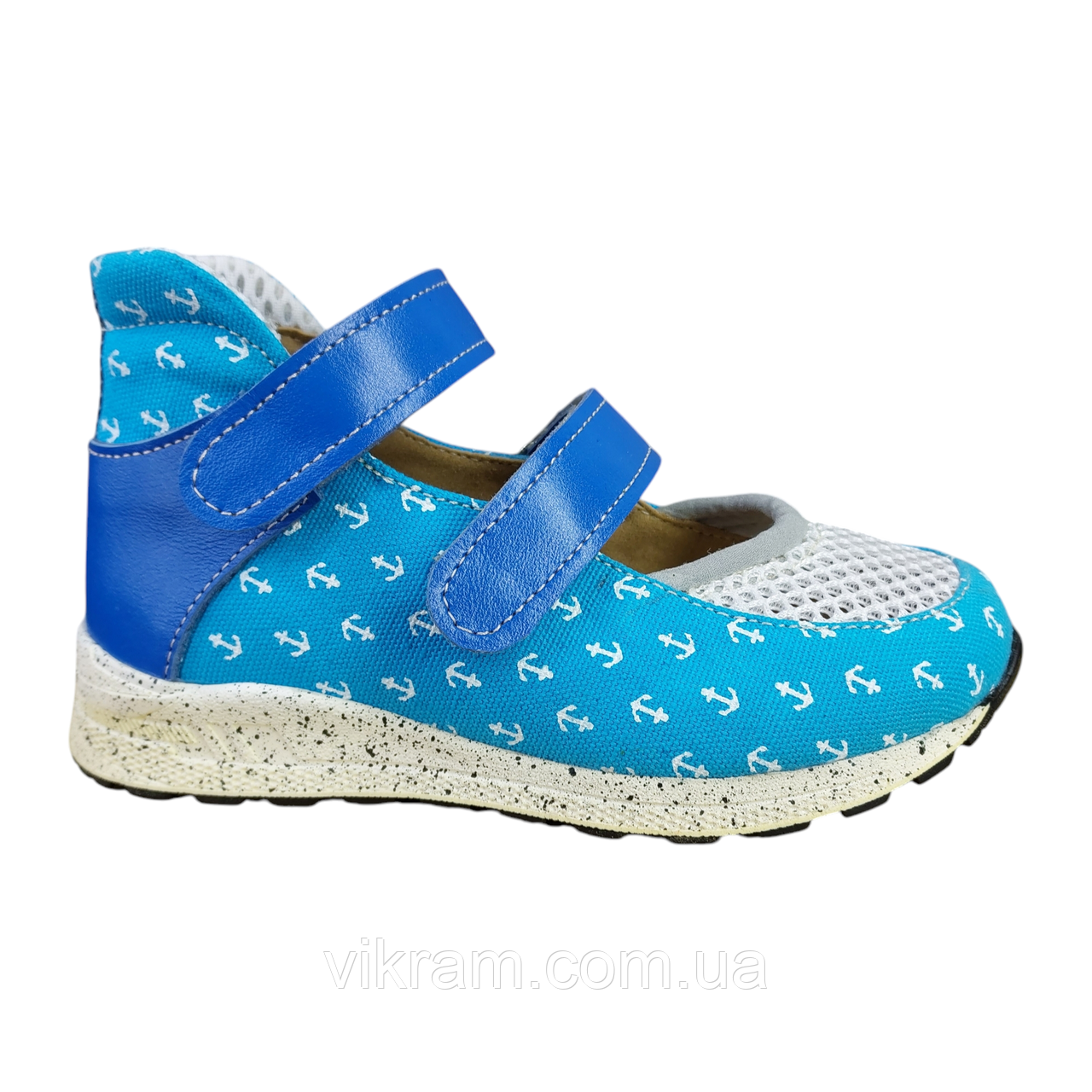 Дитячі ортопедичні текстильні капці ВОЛЯ блакитні, фото 1