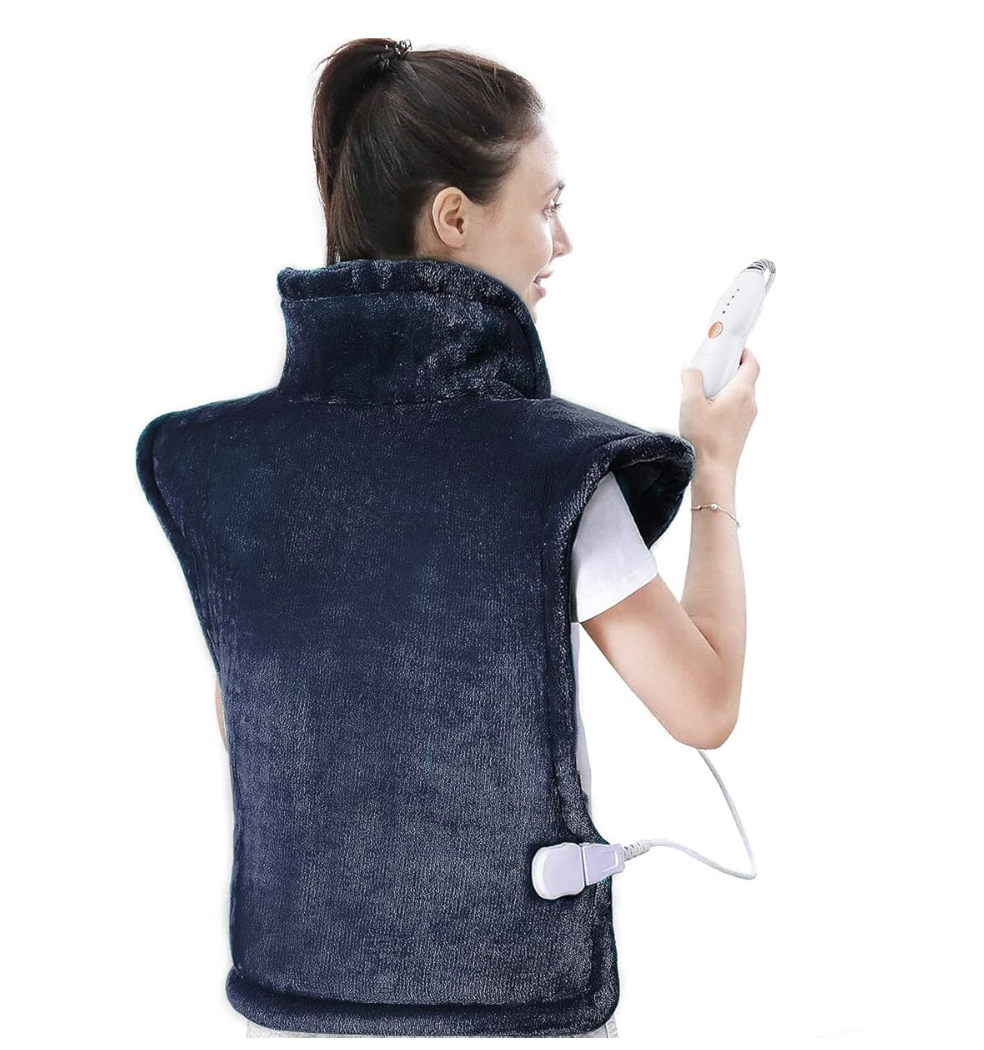 Велика грілка для спини та плечей, 24 дюйми x 33 дюйми зі швидким нагріванням і 4 параметрами нагрівання, фото 1