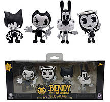 Набір фігурок Бенді та чорнильна машина Bendy and the ink machine 4-pack 6 см B IM P 4