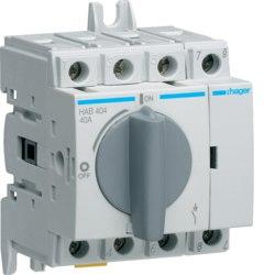 Вимикач навантаження поворотний 4 полюси 400/690V 40А 3,5 м HAB404 Hager