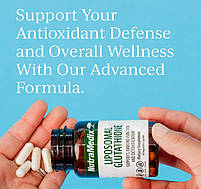 NutraMedix Liposomal Glutathione / Глутатіон ліпосомальний антиоксидантний захист 60 капсул, фото 5
