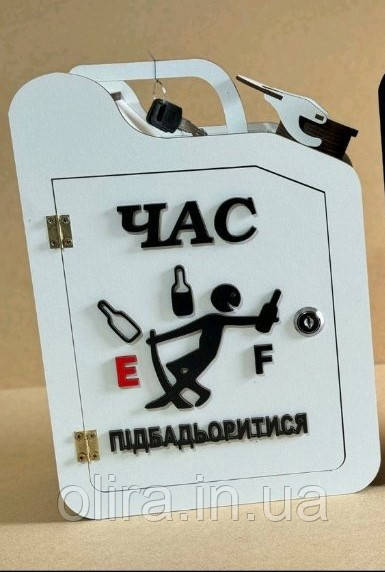 Подарунковий бокс коробка каністра під пляшку Час підбадьоритись, фото 1