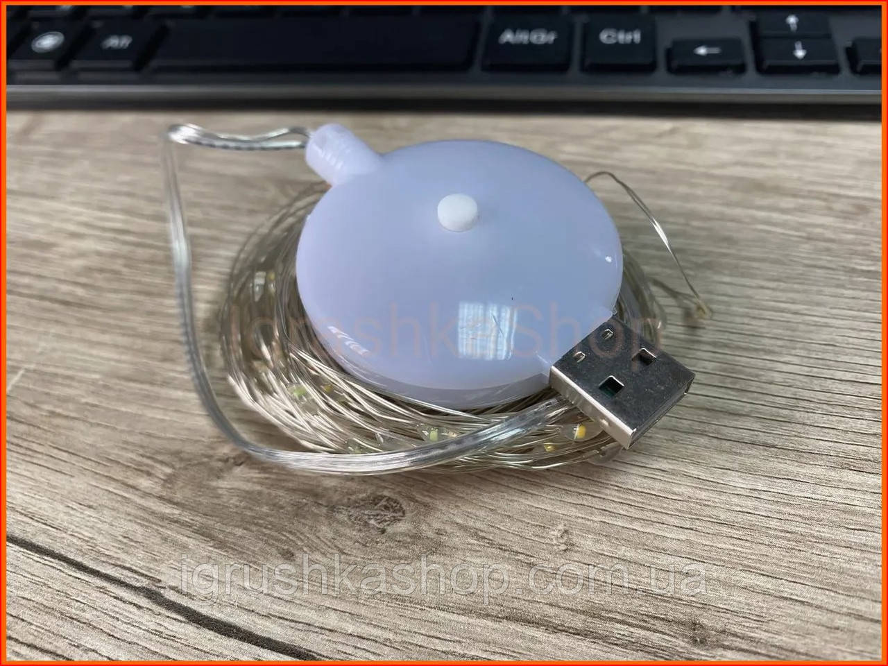 Гірлянда дріт музичний USB тепле світло 10 метрів світлодіодне декоративне підсвічування для дому свято, фото 1