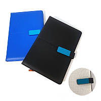 Блокнот А5 100арк. кліт. шкірзам. на магніті №А25-773/140060/Leader/