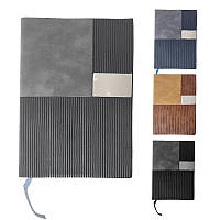 Блокнот А5 96арк. кліт. шкірзам. №А5-6/140078/Leader/