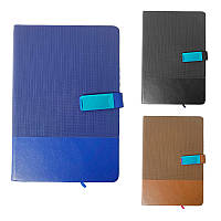 Блокнот А5 96арк. кліт. шкірзам. на магніті №А5-9/140081/Leader/