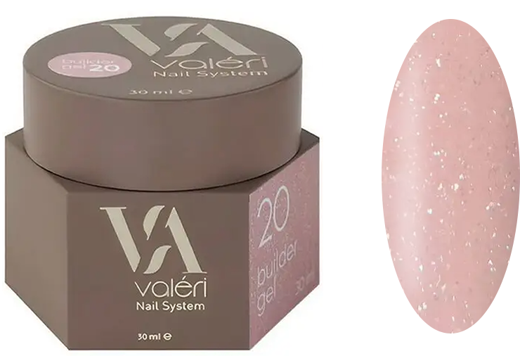 Гель для нарощування 20 Builder Gel VALERI, 30 мл, фото 1