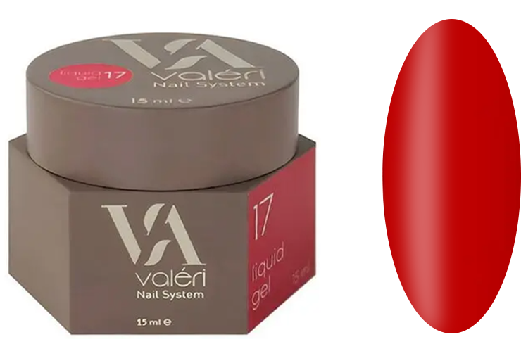 Рідкий гель для зміцнення нігтів 17 Liquid Gel VALERI, 15 мл, фото 1