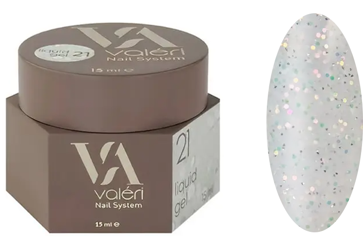 Рідкий гель для зміцнення нігтів 21 Liquid Gel VALERI, 15 мл, фото 1