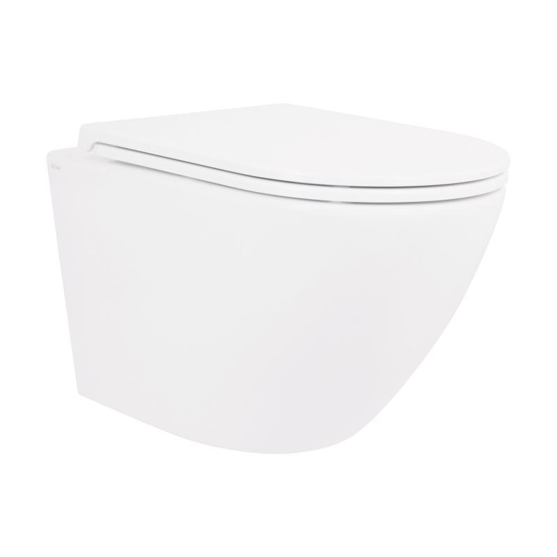 Унітаз підвісний Qtap Robin безобідковий з сідінням Soft-close QT1333046ENRW, фото 1