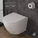Унітаз підвісний Qtap Robin безобідковий з сідінням Soft-close QT1333046ENRW, фото 3