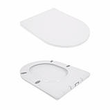 Унітаз підвісний Qtap Jay безобідковий з сідінням Soft-close QT07335176W, фото 8