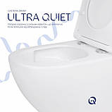Унітаз підвісний Qtap Jay безободковий Ultra Quiet з сидінням Soft-close QT07335177W, фото 5