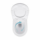 Унітаз підвісний Qtap Jay безободковий Ultra Quiet з сидінням Soft-close QT07335177W, фото 6