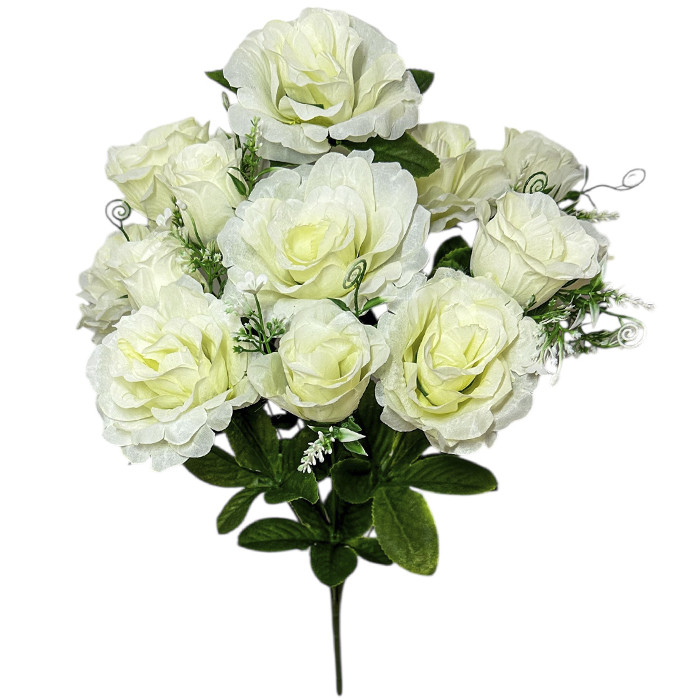 Штучні квіти букет троянди і бутони Подарунок шампань, 56см, фото 1