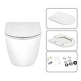 Готове рішення Qtap для ванної кімнати: підвісний унітаз Scorpio Ultra Quiet + комплект інсталяції Nest 4 в 1 (квадратна клавіша, фото 7