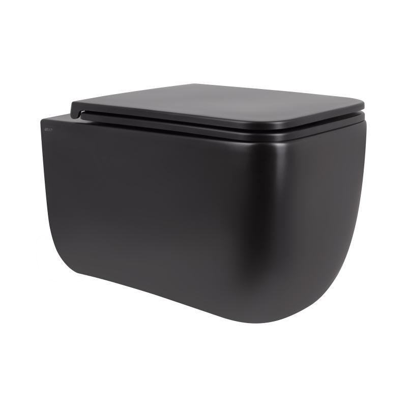 Унітаз підвісний Qtap Gemini безободковий з сидінням Soft-close QT2533076EUQMB, фото 1