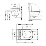 Унітаз підвісний Qtap Gemini безободковий з сидінням Soft-close QT2533076EUQW, фото 2