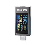 USB тестер струму напруги потужності 4-30В 12А QC PD PPS, Type-C, KWS- X1, фото 4