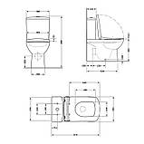 Унітаз підлоговий Qtap Aries Rimless безобідковий з сидінням Soft-close WHITE QT03228302W, фото 2