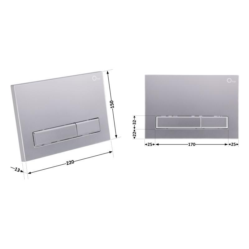 Панель змиву для унітаза Qtap Nest QT0111M08382SAT, фото 1