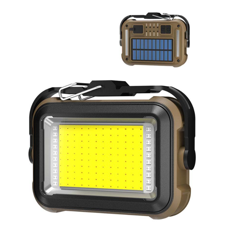 Кемпінговий ліхтар TZD-01 PRO — COB White+Yellow+Red+Blue, Power Bank Жовтий, фото 1