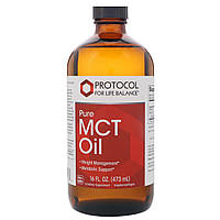 Масло MCT, Pure MCT Oil, Protocol for Life Balance, 432 мл