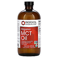 Олія MCT, Organic MCT Oil, Protocol for Life Balance, органік, 473 мл