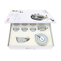 Набір для чайної церемонії Lesko #07 Шепіт бамбука для чаю гайвань піали з чайником на 6 персон 3 шт., фото 4