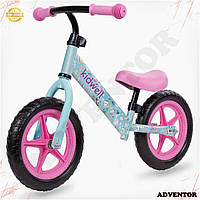 AD Велобіг дитячий двоколісний New Line для дівчинки Kidwell рожевий для навчання балансу та координаці Ultra/R