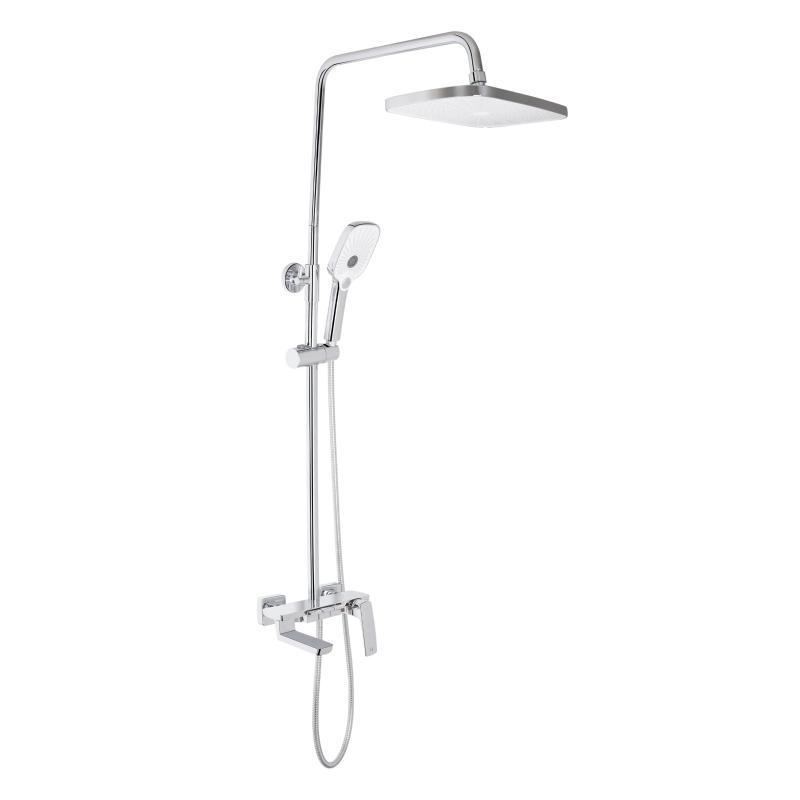 Душова система універсальна Qtap Tern на три споживача (з виливом) QTTER111CRM47591 Chrome, фото 1