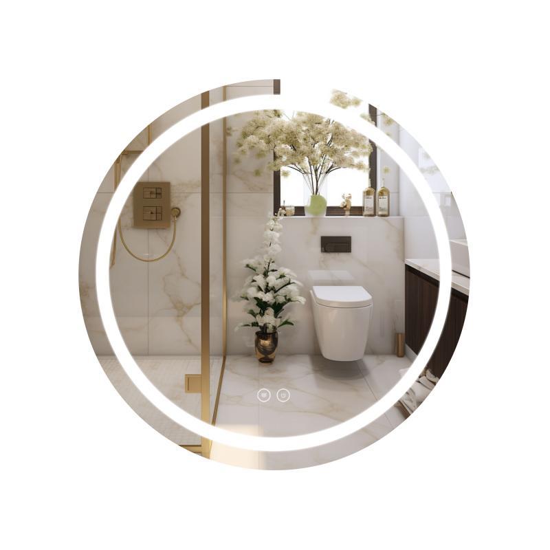 Дзеркало Qtap Mideya (MI6) R700 з LED-підсвічуванням Touch, з антизапотіванням, димером, рег. яскравості QT2078NCR7070W, фото 1