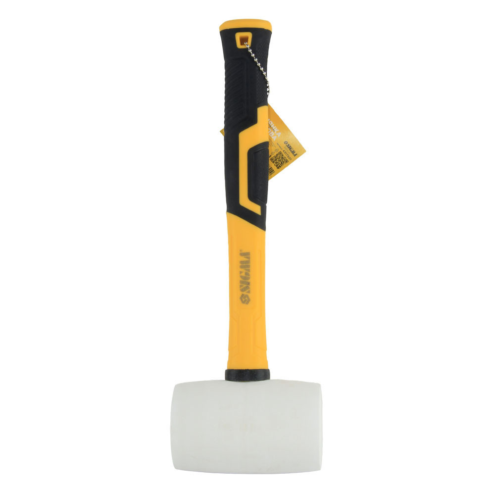 Киянка гумова біла 450 г фібергласова ручка SIGMA (4317301), фото 1