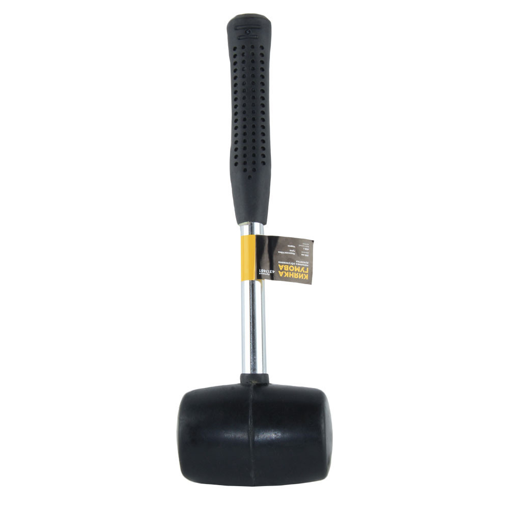 Киянка гумова чорна 450 г металева погумована ручка SIGMA (4317481), фото 1