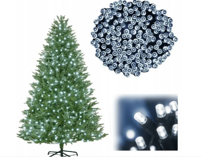 Гірлянда світлодіодна біла Мережа 34 м 500 Led Електрична світлова гірлянда, Новорічна гірлянда біла, фото 1