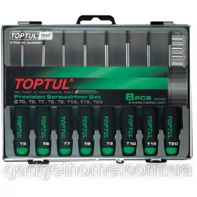 ТОП! Набір викруток Toptul для точних робіт (T5-T20) 8шт. (GAAW0801) - (gHome), фото 1