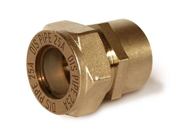 Муфта труба-внутрішня різь латунна DISPIPE BIC25*1"(F), фото 1