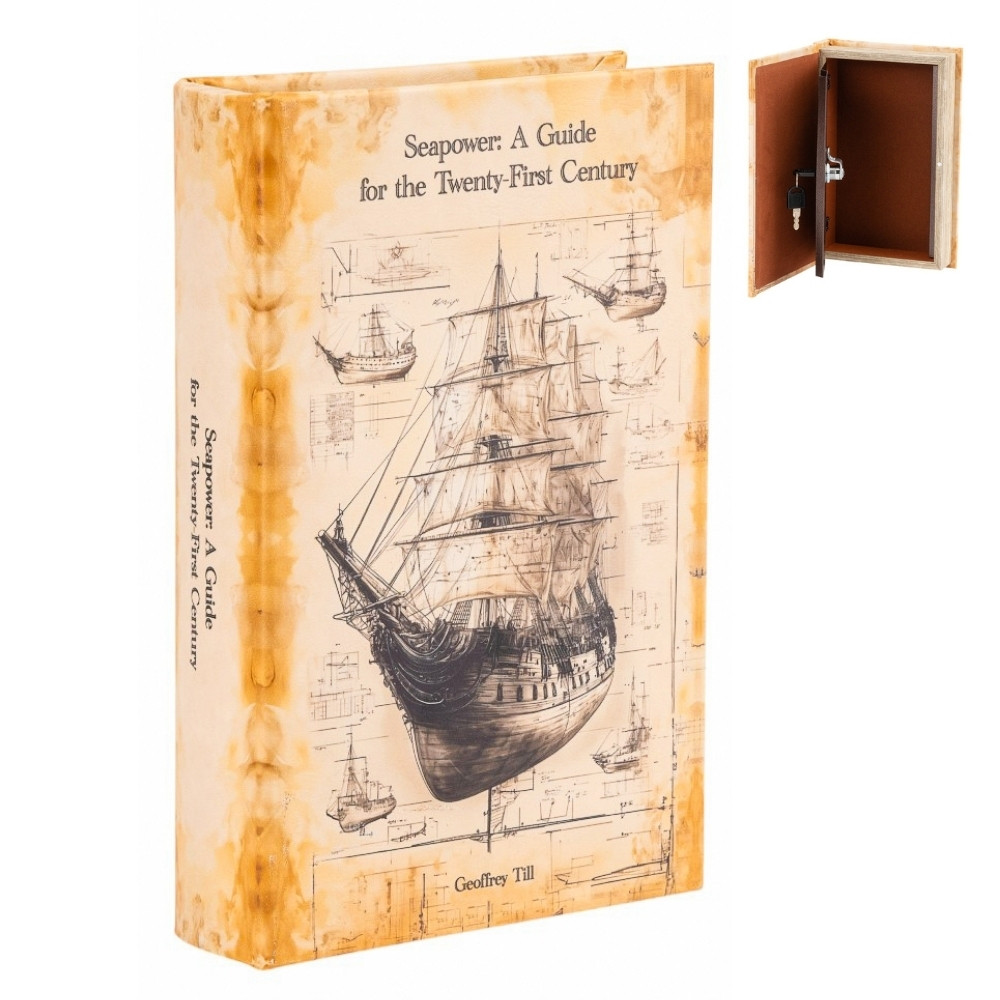 Книга-сейф у вигляді книги "Мореплавець" на замку для зберігання, грошей, документів, цінних речей 26*17*5 см, фото 1