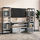 Тумба під телевізор з 2 закритими полицями з ДСП до спальні Вітальня стелаж у стилі лофт, фото 6