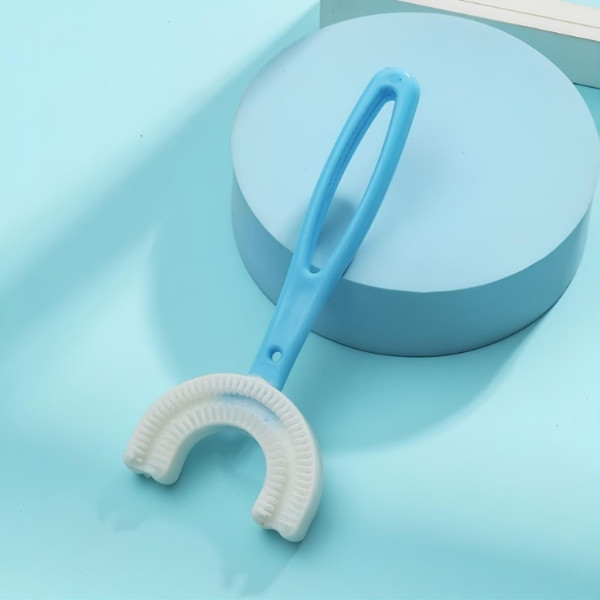 Зубна щітка дитяча U-подібна Блакитна, фото 1