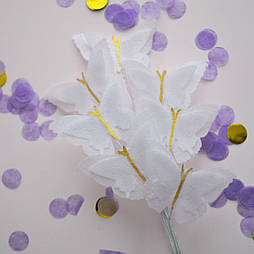 Вафельний декор Slado Метелики світло-бузкові 3,5х3 см 7 шт