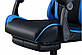 Ігрове крісло для геймерів Форест із висувною підставкою для ніг і подушками Мікс Мебель Синій, фото 3