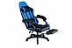 Ігрове крісло для геймерів Форест із висувною підставкою для ніг і подушками Мікс Мебель Синій, фото 7