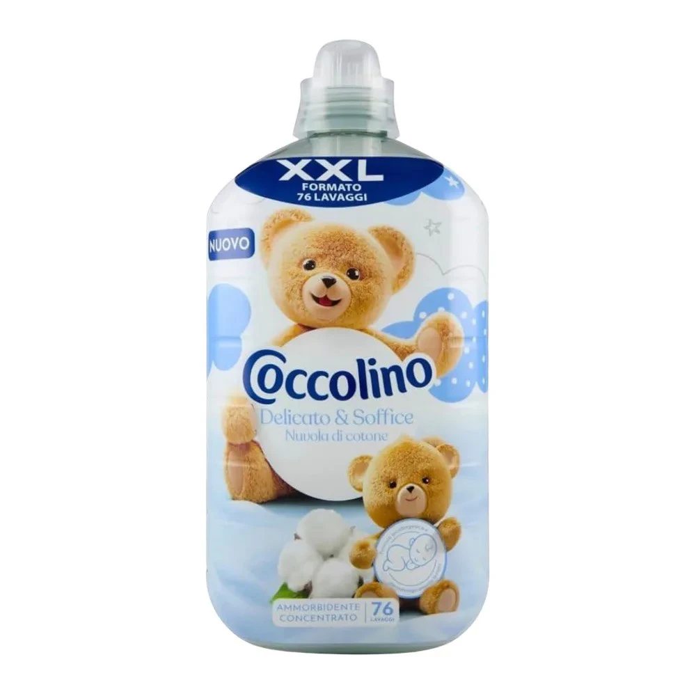 Ополіскувач для білизни Coccolino концентрований Делікатний Delicato & Soffice 76 прань, 1750мл, фото 1