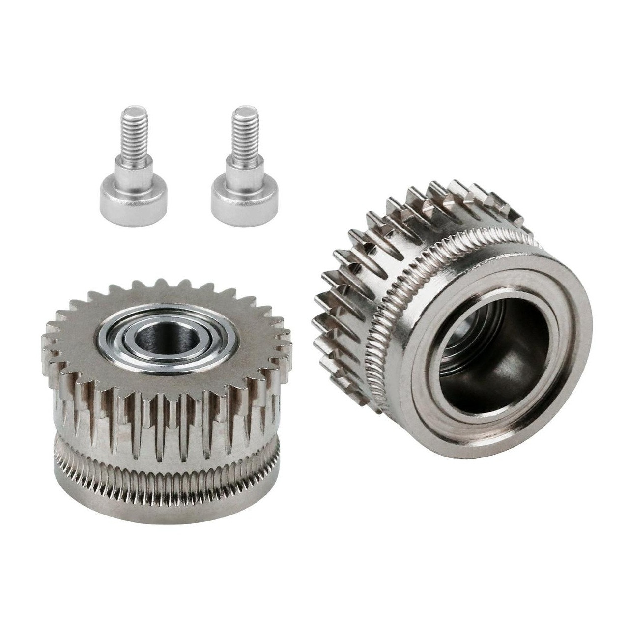 Шестерні екструдера для 3Д-принтера Creality K1/ K1C/ K1 MAX, Ender-3 V3 PLUS, Загартована сталь нікельовані, фото 1
