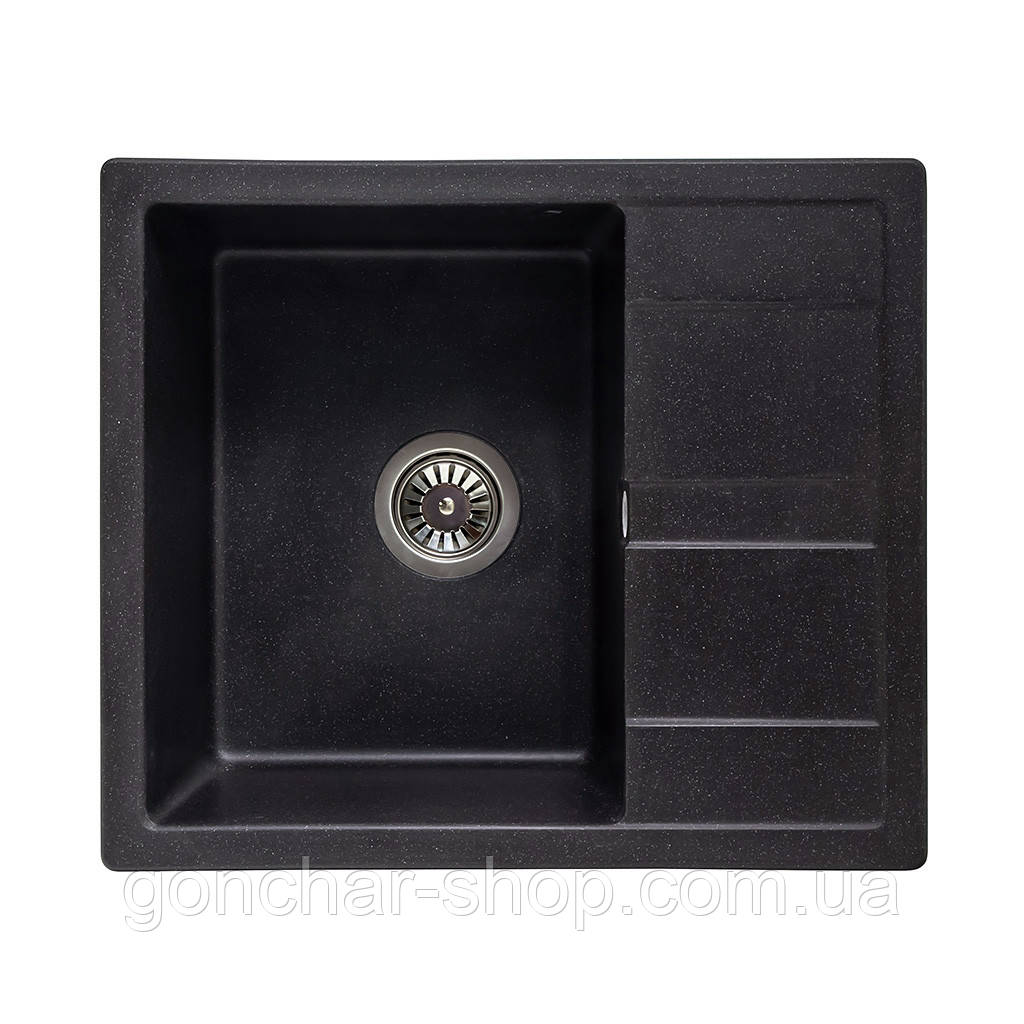 Мийка гранітна SMART 50х58 чорна з білим ( А0044240 ), фото 1