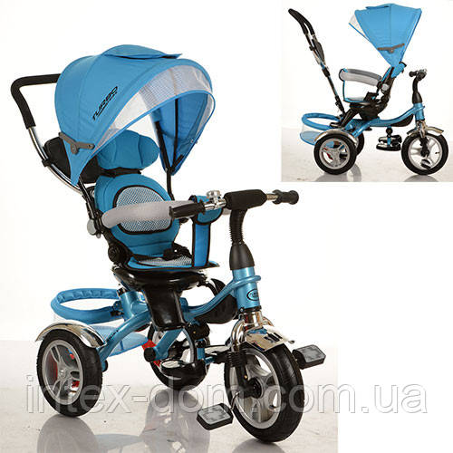Триколісний велосипед Turbotrike Блакитний (M 3114-5A) з поворотним сидінням