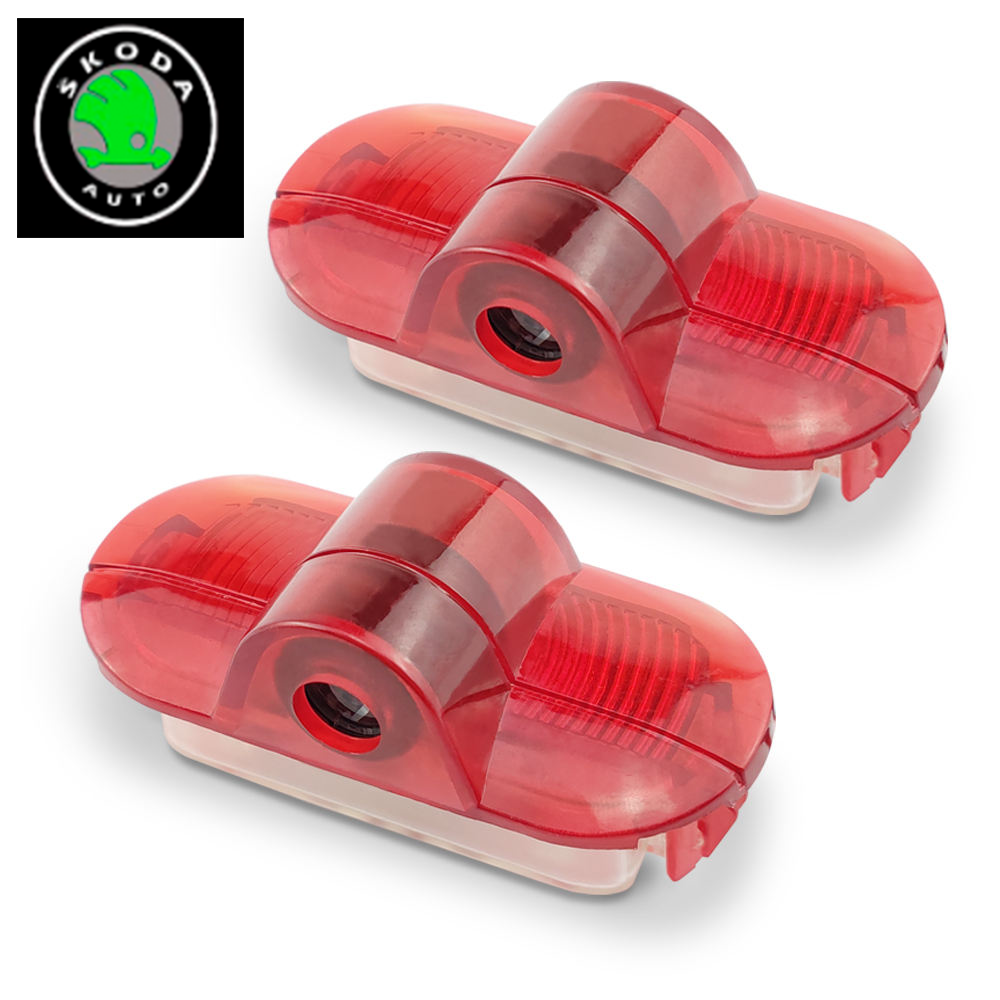 Світлодіодний проектор логотипу Skoda, декоративне LED підсвічування дверей, підсвічування порога при посадці, фото 1