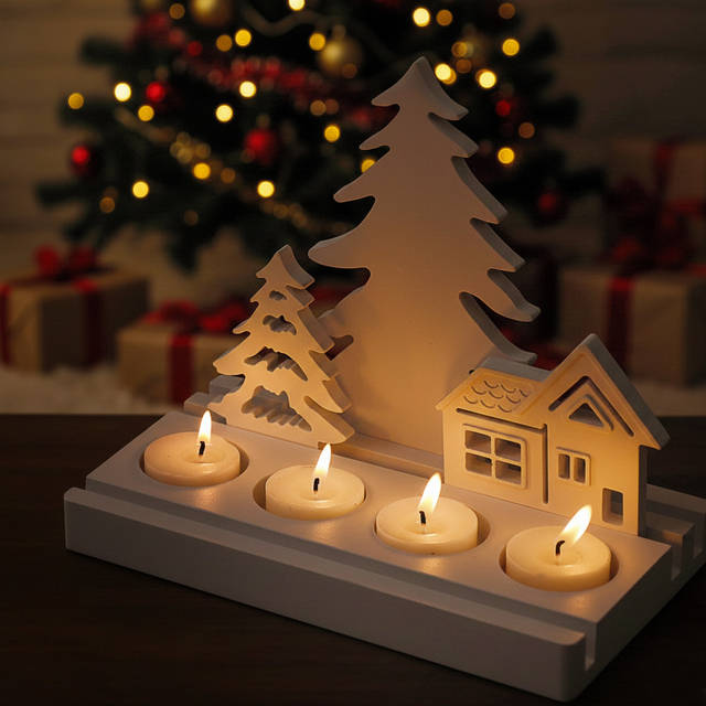 Набір молдів для створення новорічного підсвічника (підставка, 2